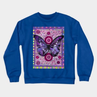 Purple Butterfly Crewneck Sweatshirt